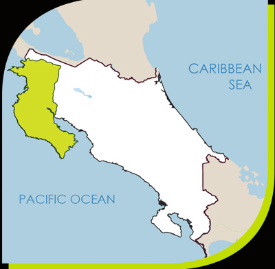 Costa Rica North Pacific map