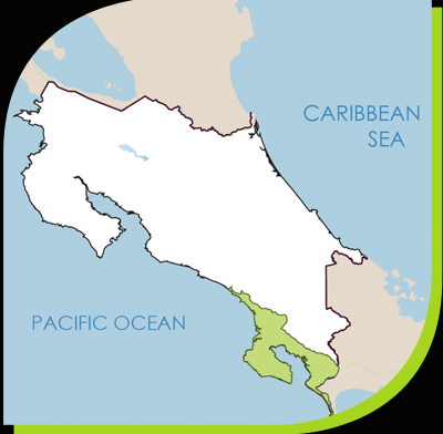 Costa Rica South Pacific map